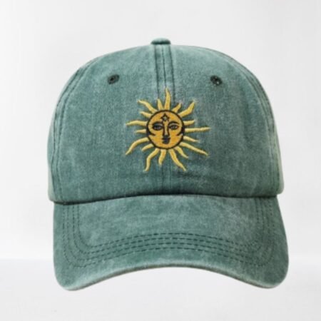 Casquette baseball vintage broderie soleil