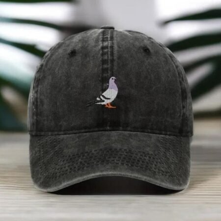 Casquette de baseball vintage avec broderie pigeon front