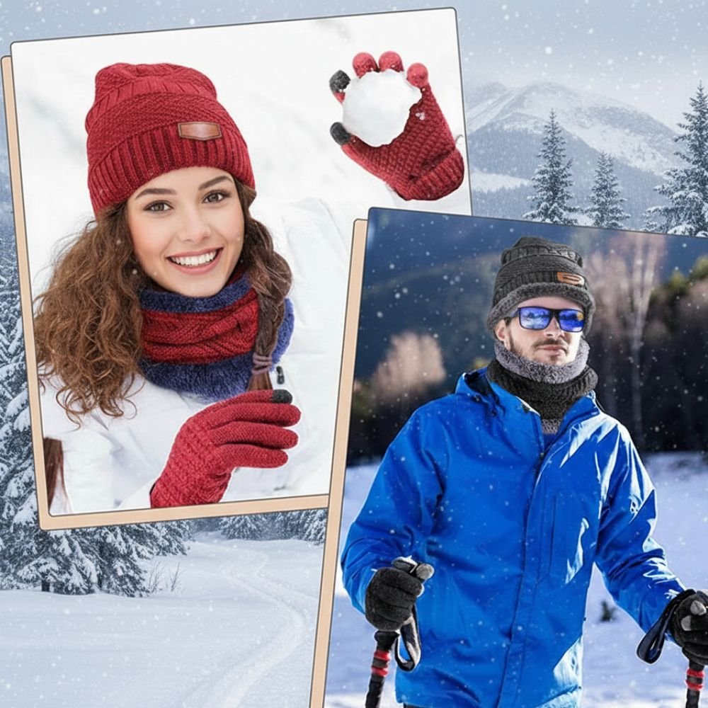 Bonnet Doublé en Polaire Unisexe Ski