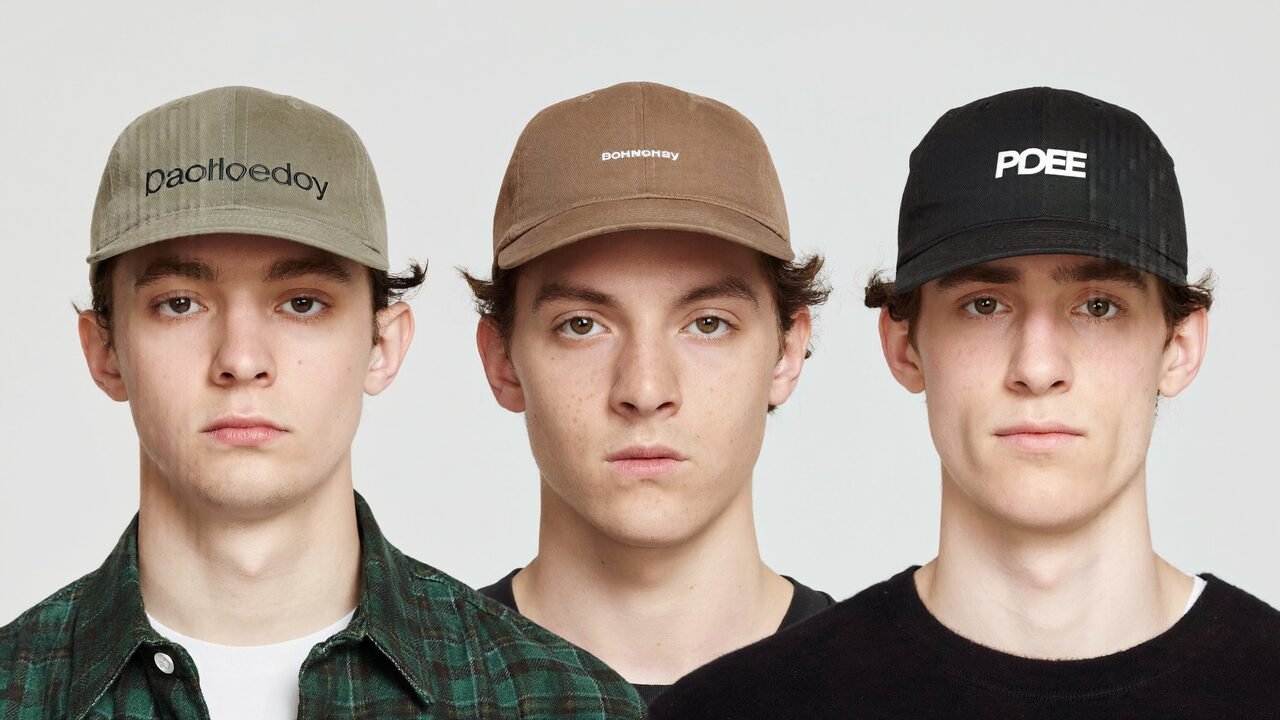 Trois formes de visage différentes portant une casquette