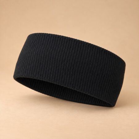 Bandeau hiver femme en maille noir