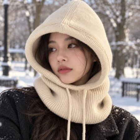 Femme portant un bonnet cagoule
