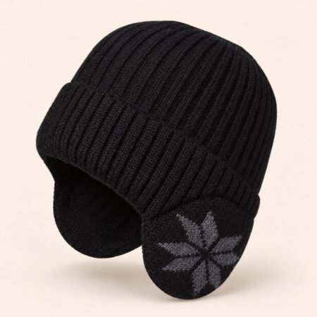 Bonnet doublé polaire noir