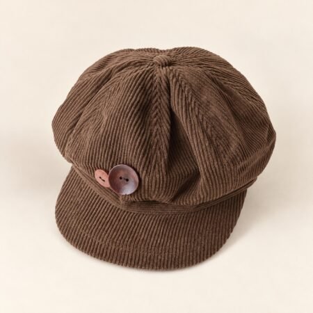 Casquette velours côtelé marron
