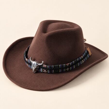 Chapeau de cowboy en feutre marron