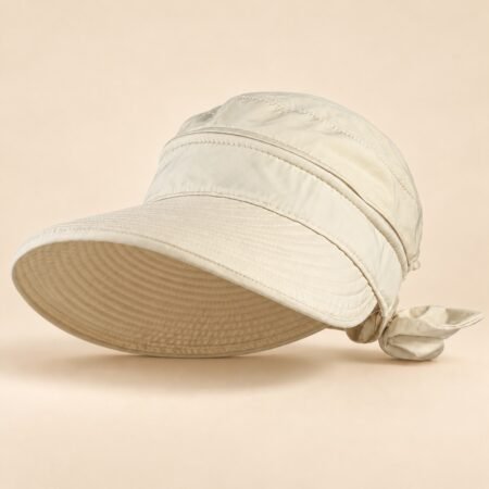 Visière femme anti-UV beige
